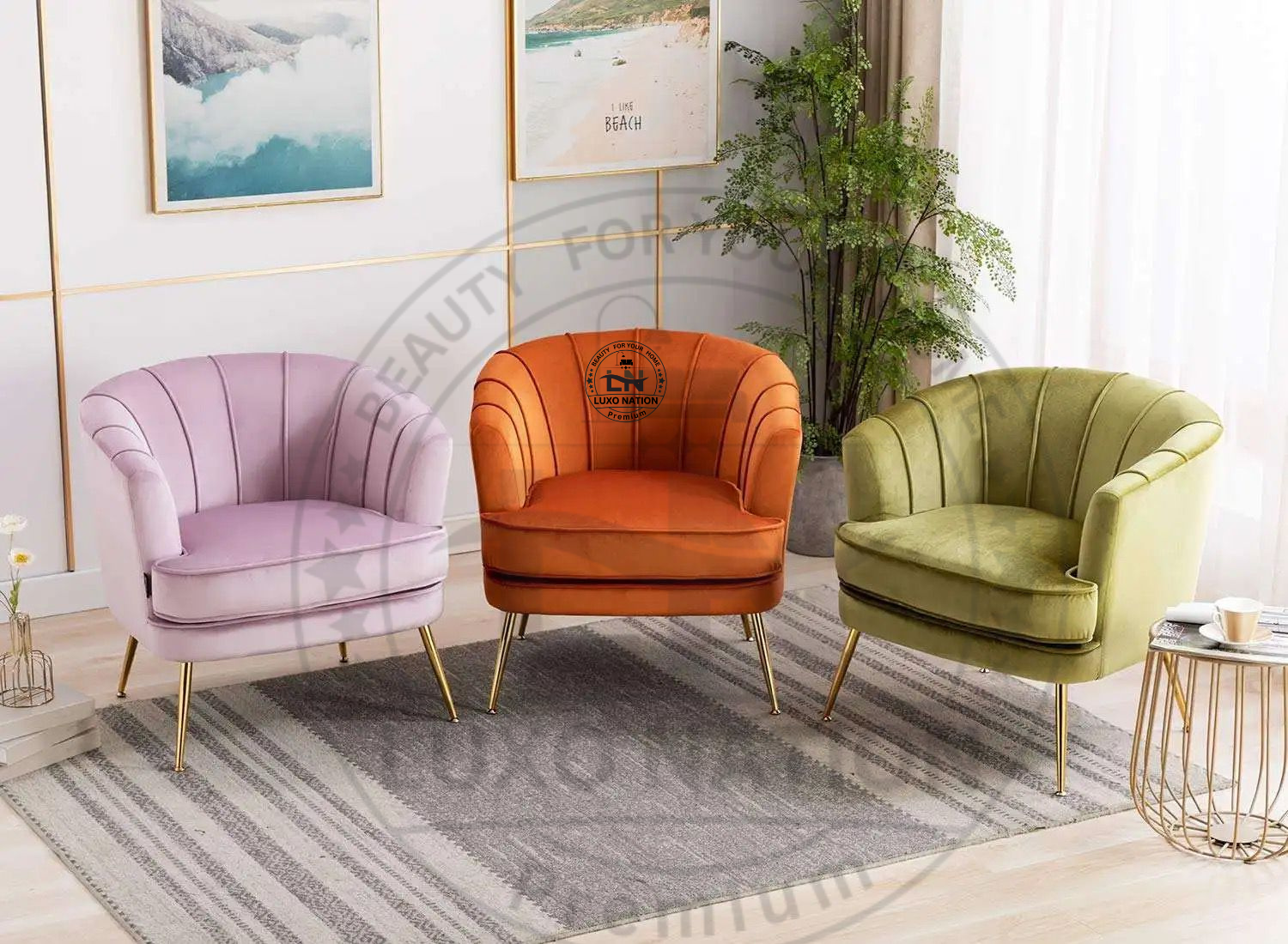 Luxo Nation Premium Velvet Chairs – Classic Elegance- Ultimate Comfort